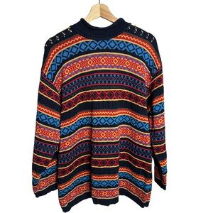 Liz & Co |  Men's Vintage Multicolor Jumper Sweater Medium